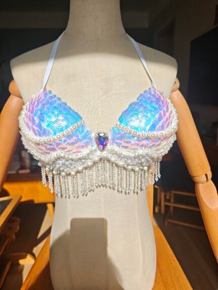 The Glimmer of Scales Pearl Scale Bra Mermaid Top DIY Handmade