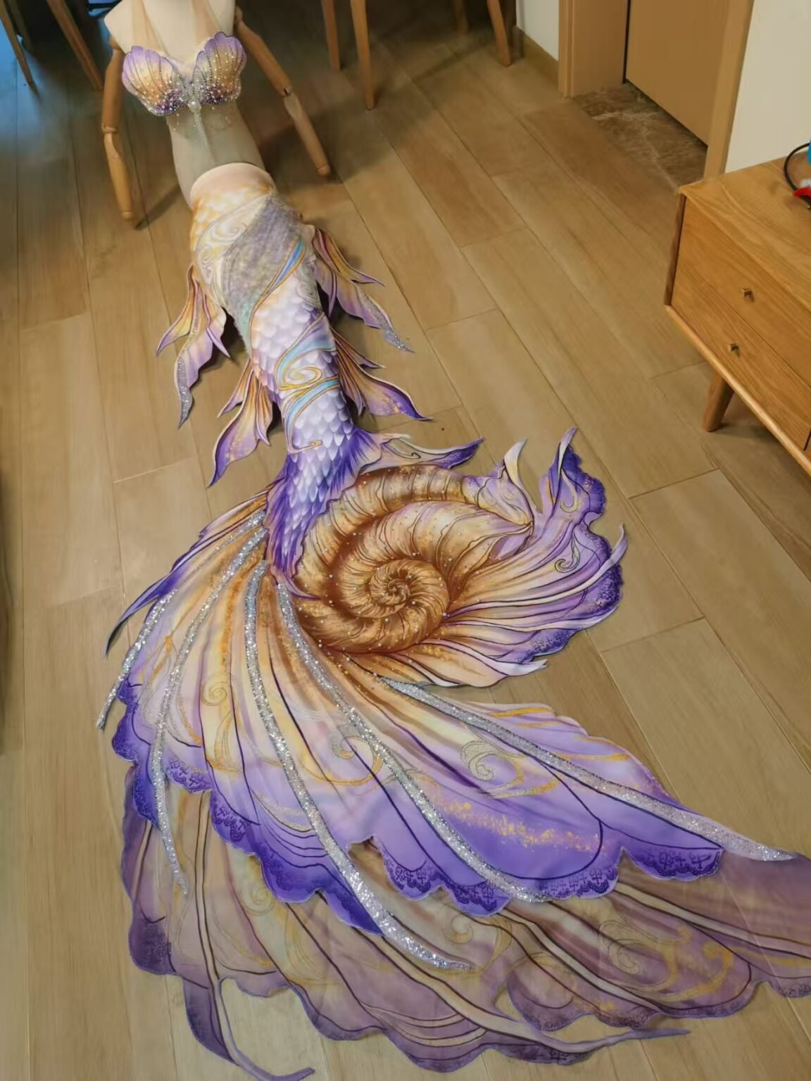 Original Design Conch-Pattern Mermaid Tail Performance Costume ...